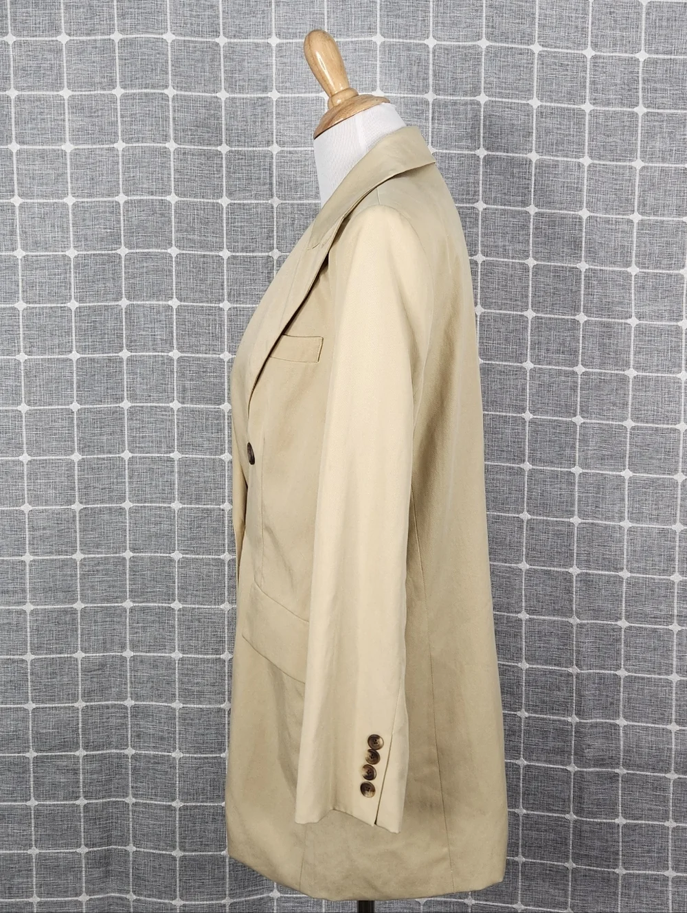 Emerson Fry Double-Breasted Beige Blazer - Picture 6 of 9